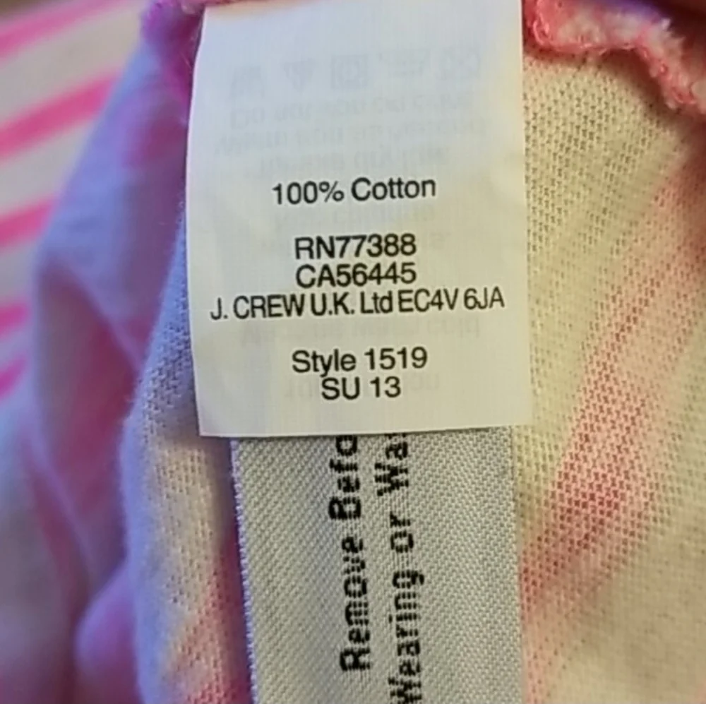 J. Crew 3/4 Sleeve Nautical Top, sz XS